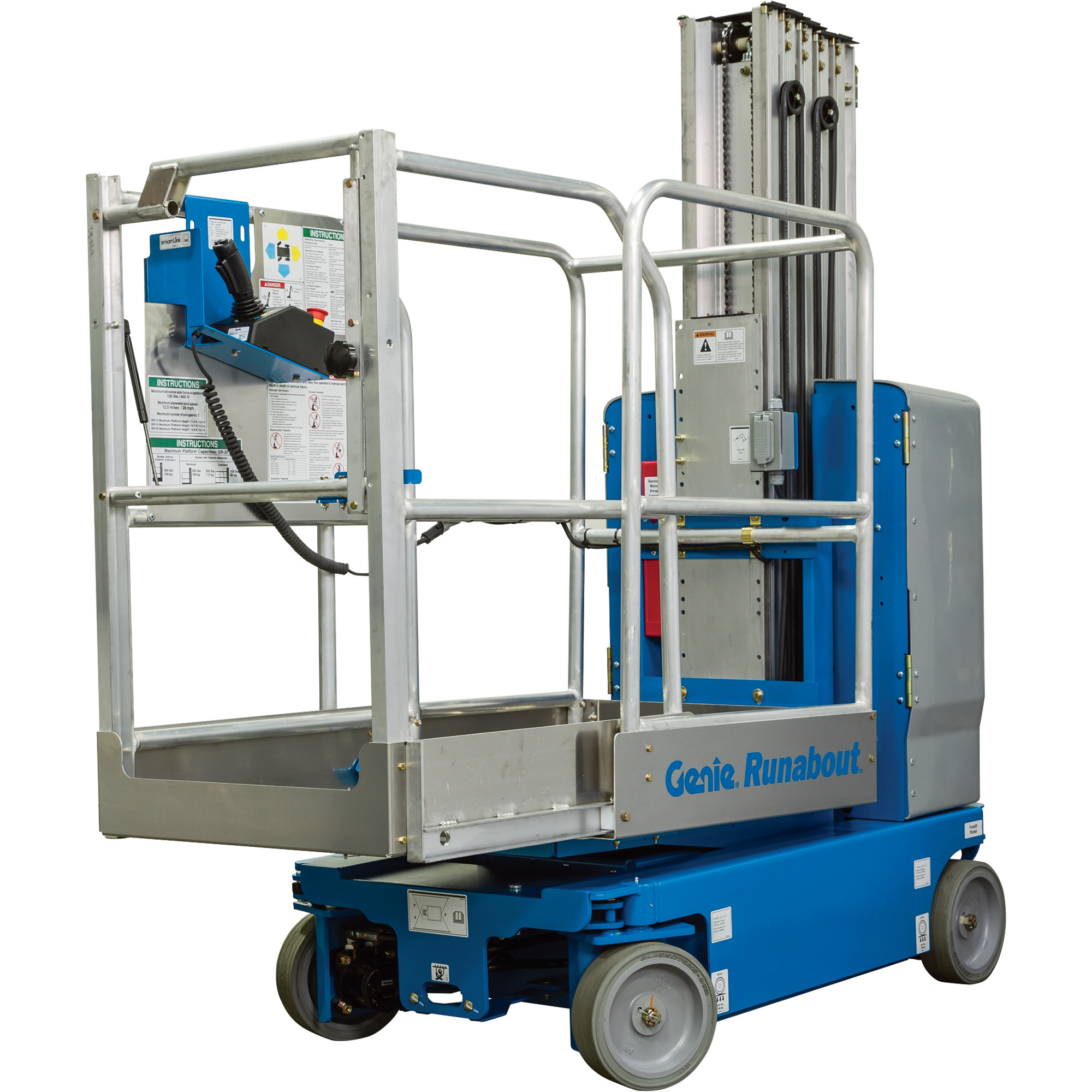 Genie Runabout Lift with Extension Deck, 12ft. Lift, 500-Lb. Capacity, Model# GR12 W/EXTENSION DECK